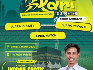 Fauzan Mamala Beri Hadiah Umroh Gratis Juara Lomba Lari HIPMI Morut